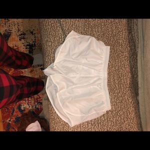 White nike shorts